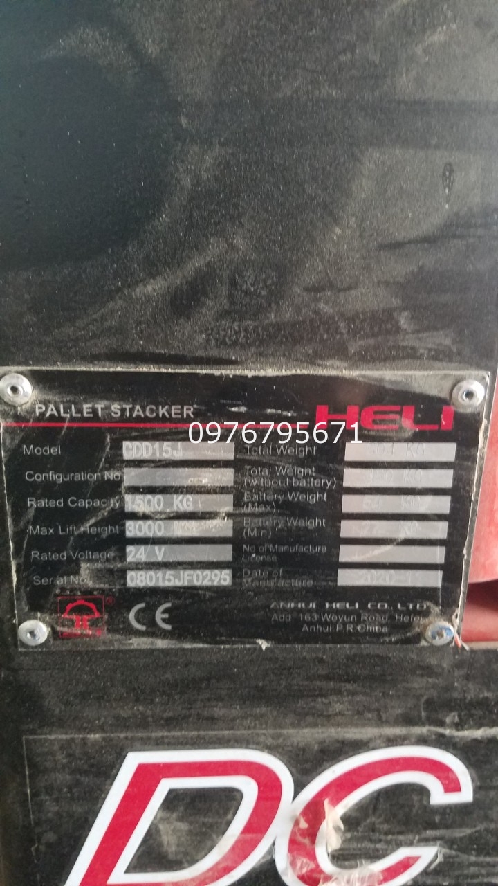 Xe n&acirc;ng HELI DC DDC 15J B&aacute;nh xe n&acirc;ng 210x83mm