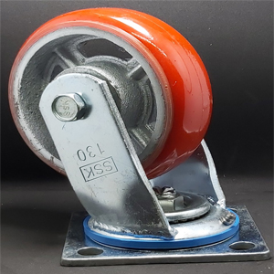 Bánh xe đẩy hàn quốc 130x50mm xoay không khóa ssk PU Gang