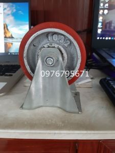 Bánh xe cố định 100x32 Pu gang