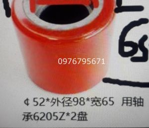 Bánh xe nâng PU đỏ 100x65x52mm