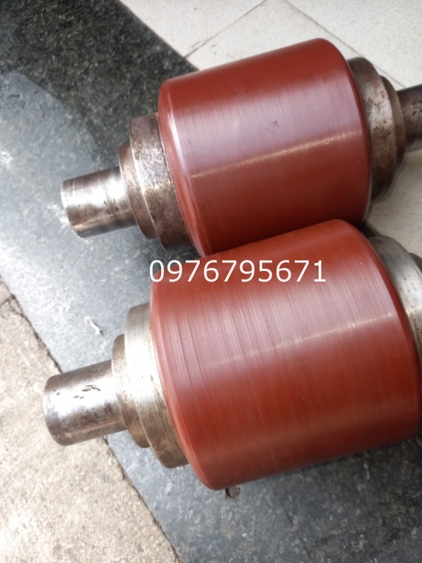 Con lăn truc PU d&acirc;y Đai 200x160mm cốt 45 90 shore A