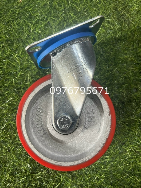 Bánh xe xoay 360 5in Bánh xe PU gang 130x40