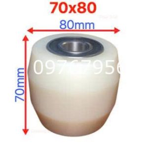 Xe nâng tay 2500kg Bánh xe nâng tay nylon 80x70mm dung bạc đan 6204
